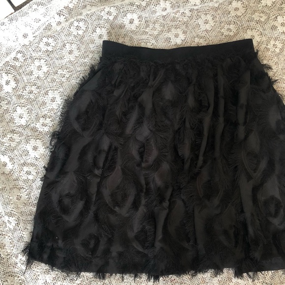 Black Textured Flare Skirt - Picture 1 of 4
